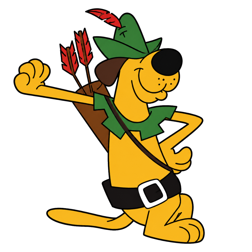 Robin Hoodnik smiling in green Robin Hood costume with arrows