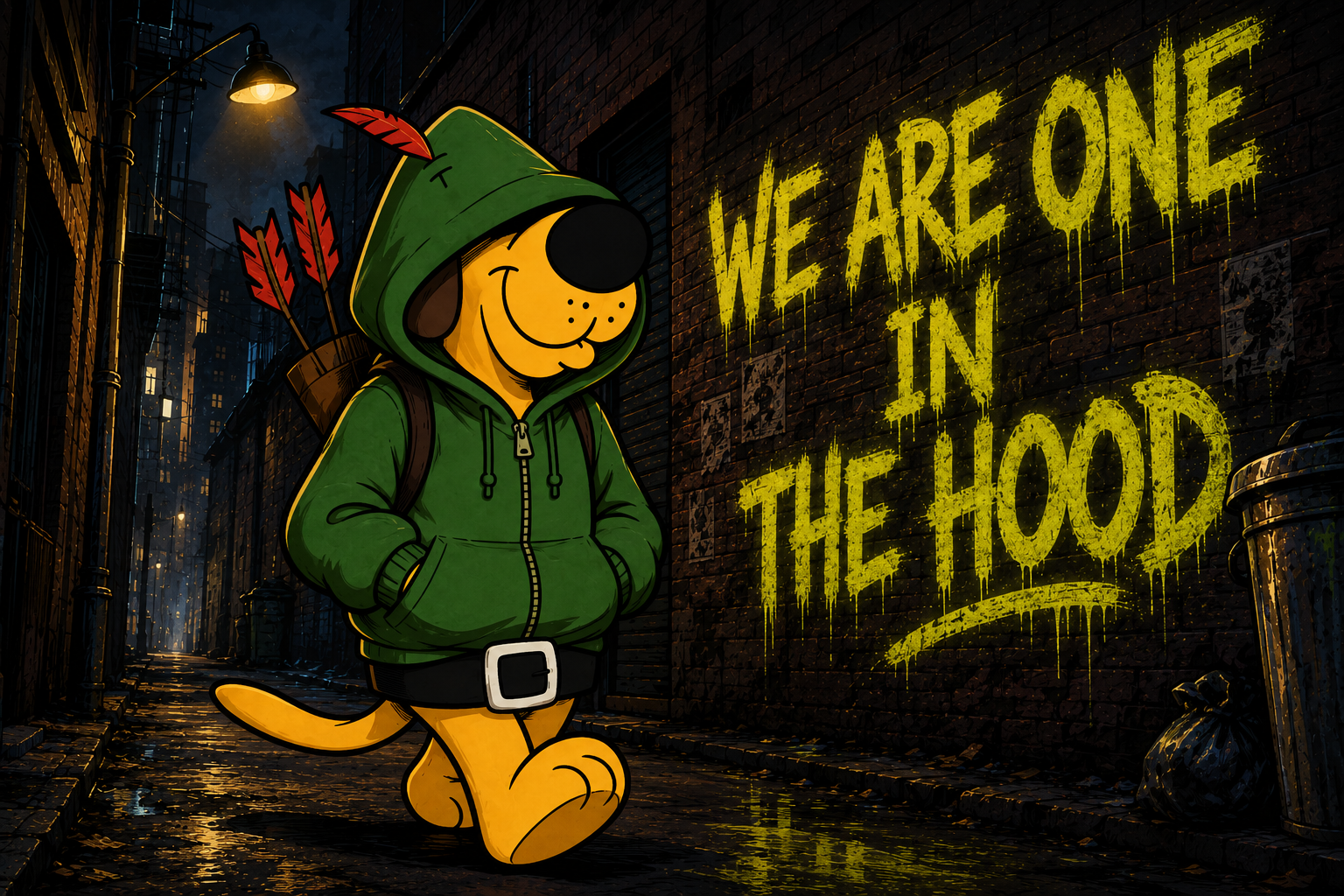 Robin Hoodnik alley we are one in the hood meme