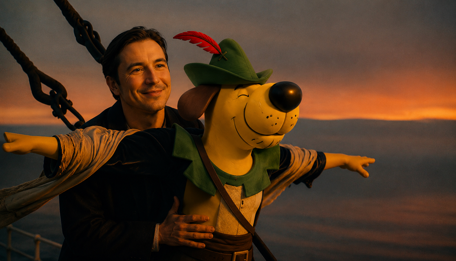 Robin Hoodnik Titanic flying meme